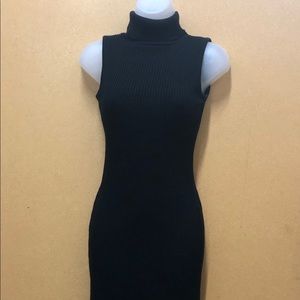 - Black Sleeveless Sweater Dress Turtleneck